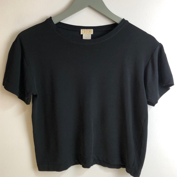 cassini Tops - VINTAGE Cassini Stretch Knit Crop